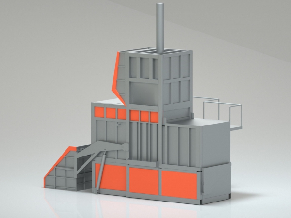 地面側裝垂直壓縮垃圾站